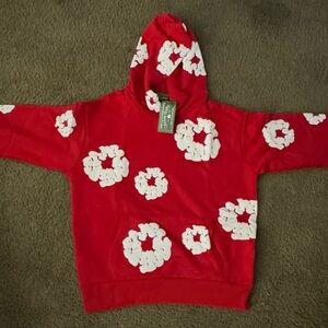 Red Floral Crewneck Sweater